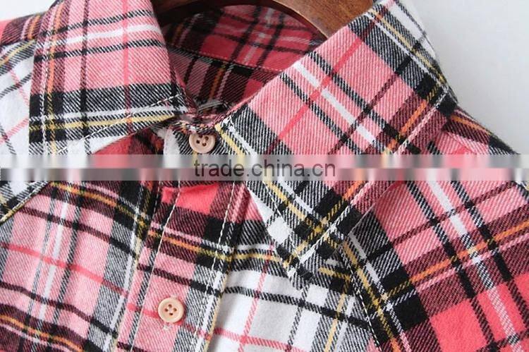 100% cotton men's yarn dyed flannel check/plaids shirt ,long sleeve flannel shirt