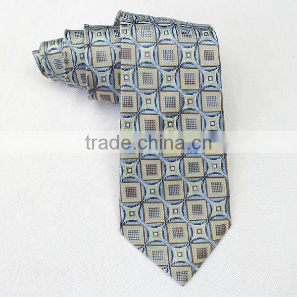 HD-7T76 Handmade woven pattern Silk seven fold neck tie OEM available