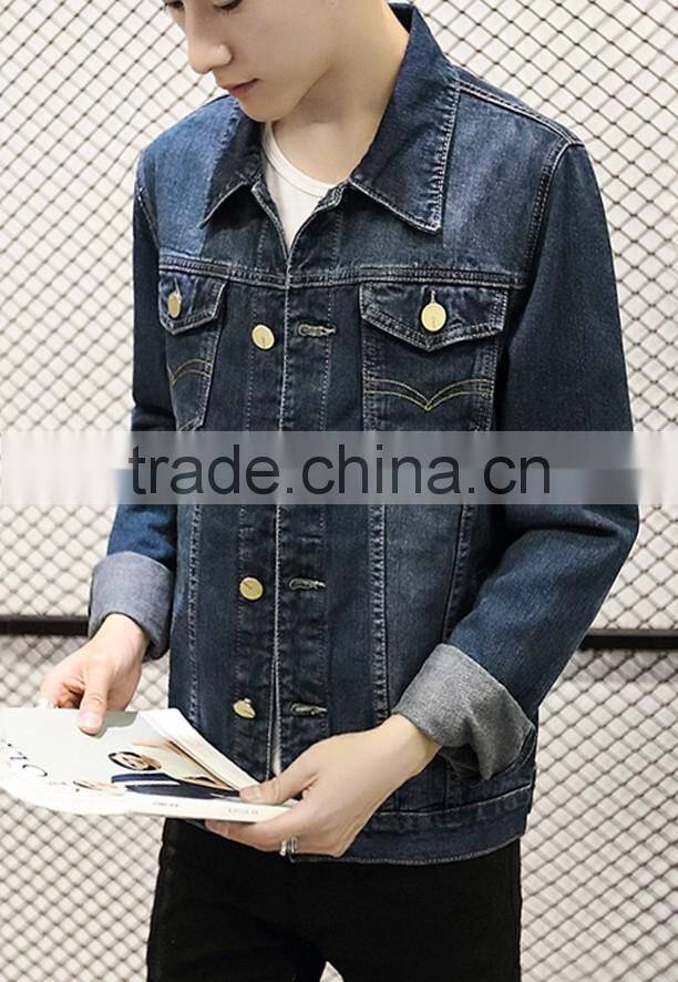 SZXX Customized Quility Embroidered Logo coat mens denim jacket