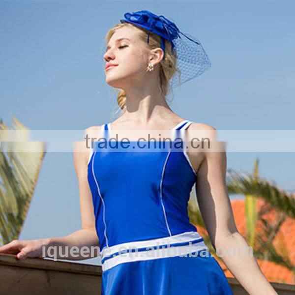 Fashion sports swimming suit waisted bodycon mini beachwear