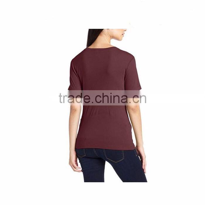 custom women t-shirt white plain cotton tshirt