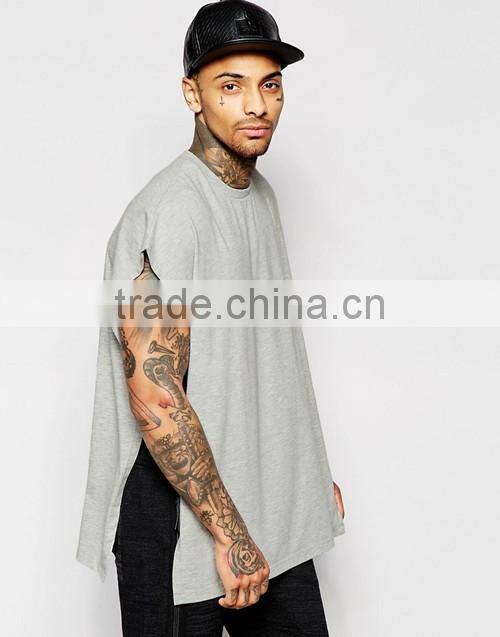 Super oversized hip hop cape t-shirt, bulk plain cheap high quality t-shirts men OEM