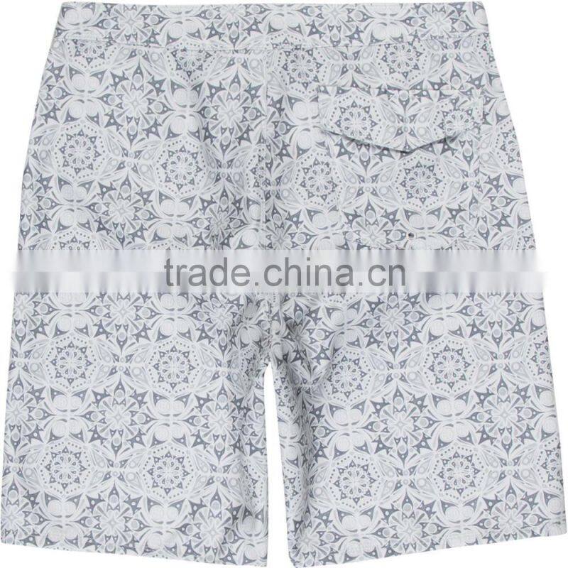Allover Mandala Print Custom Own Logo Swimwear Classic Pair Of Synthetic Board Shorts Full Synthetic Fabric Sheds Water Dries Qu