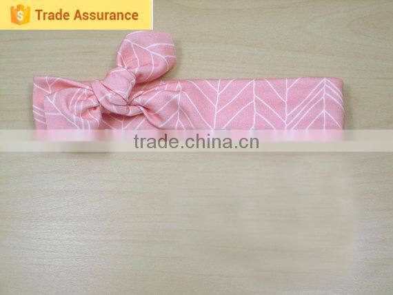 Boutique quality lovely wholesale soft crochet baby headband rabbiy ear style rose red hairband