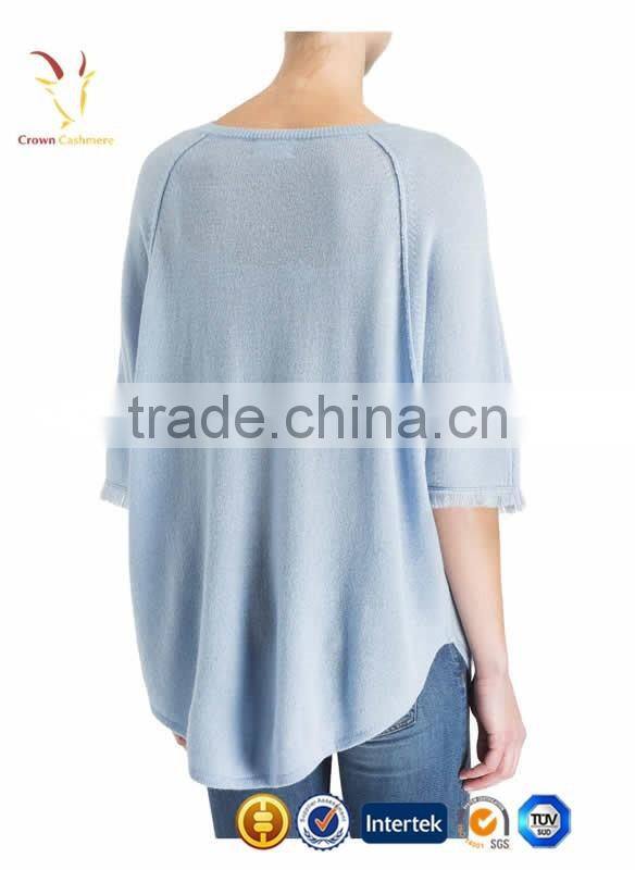 100% Cashmere Knitted Sweater Women Fashion Poncho