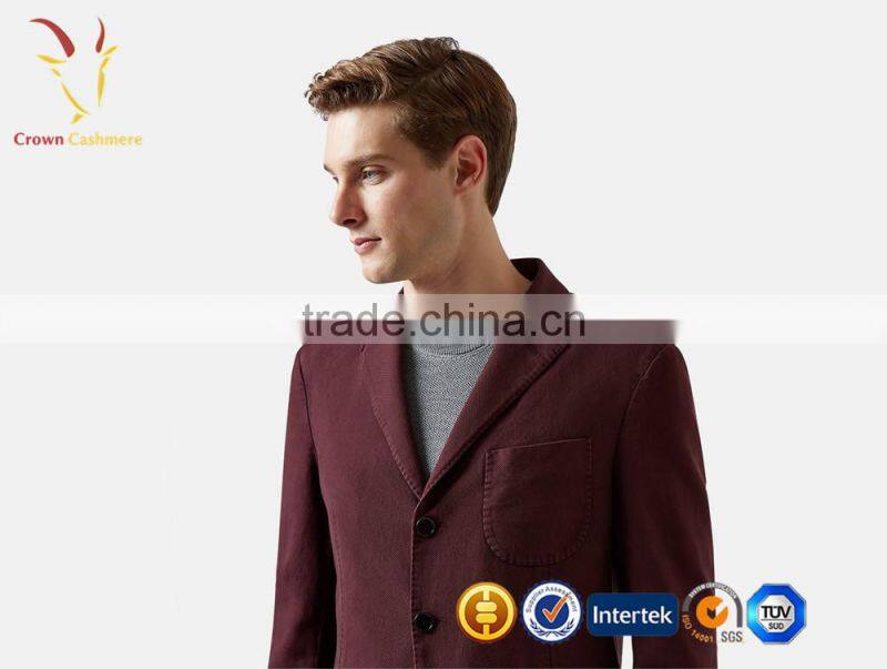 OEM Custom Cashmere Wool Suits V Neck Causal Suits for Man