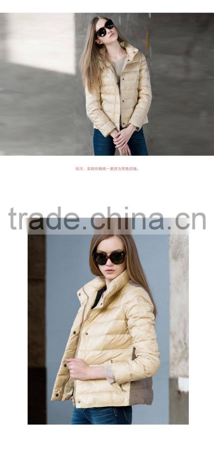 2015 New Fashion Women Duck Down For Short Jiont Women Jacket
