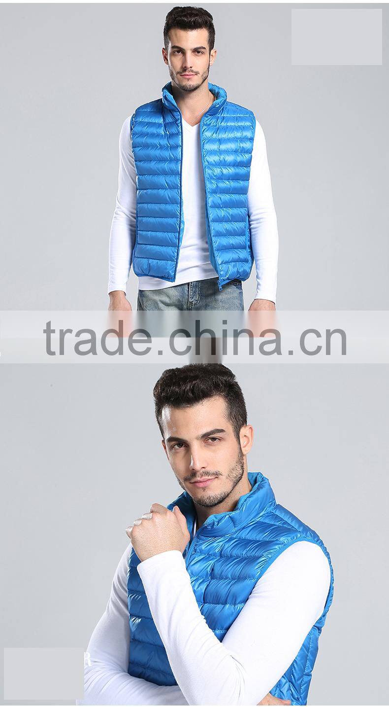 2015 New Design Portable Spring Gilet Men With Stand Up Collar