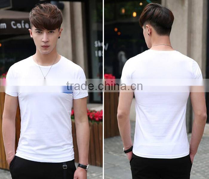 wholesale custom printed fashion T shirts for men korean men shirts with high quality OEM brand from Guangzhou manufacturer