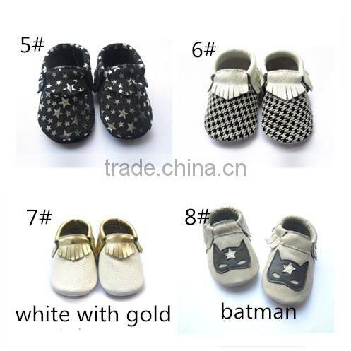 American flag design genuine leather suede outsole breathable baby moccasin shoes
