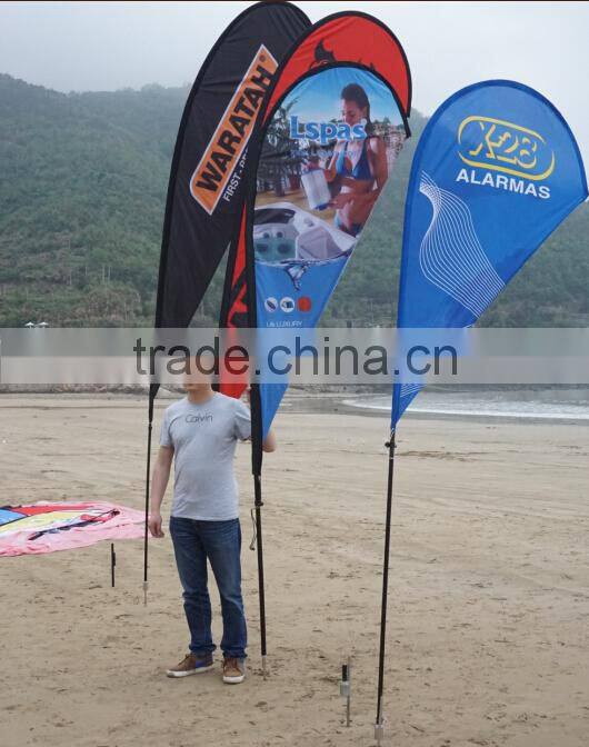 feather beach polyester flag