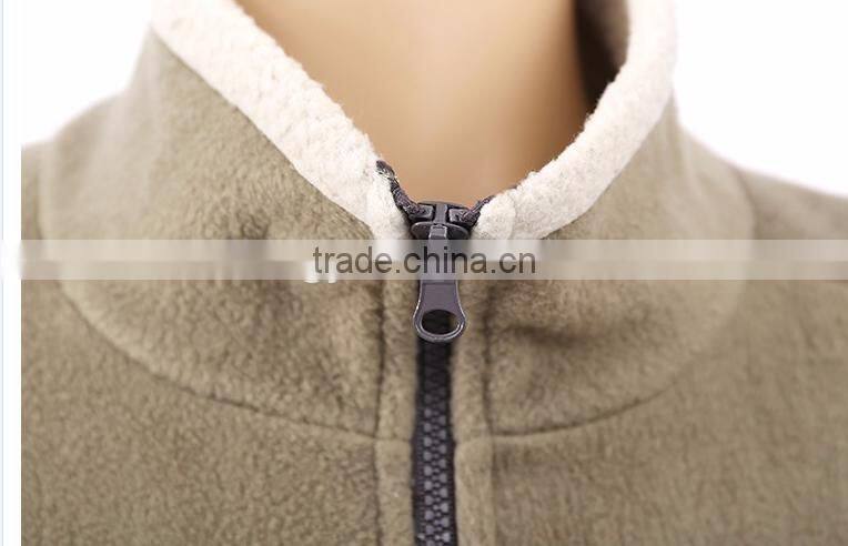Unisex Cheap Plain windproof Fleece Jacket