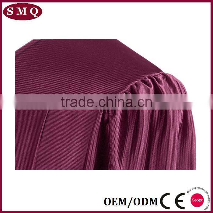 Sturdy zipper Shiny Maroon Choir Robe graduation gown