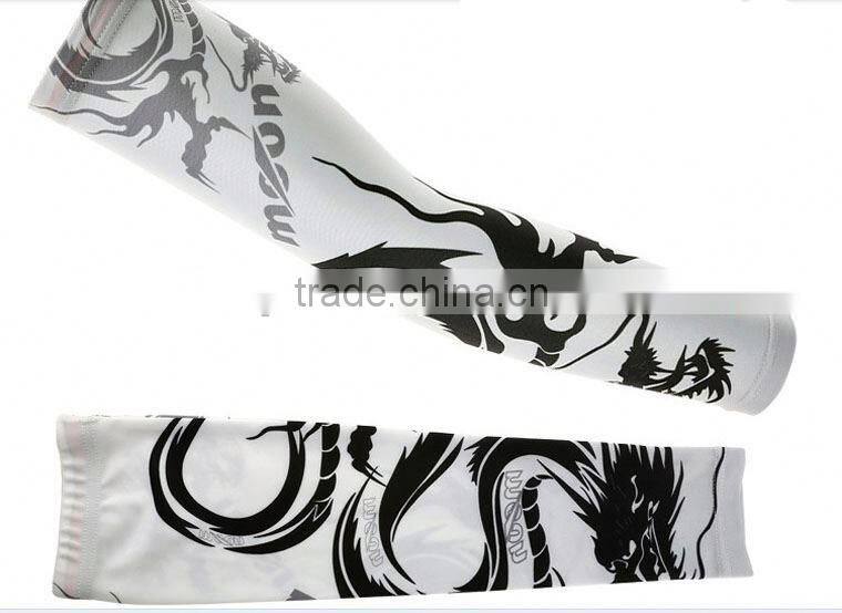 80% nylon 20% spandex white arm sleeve warmer