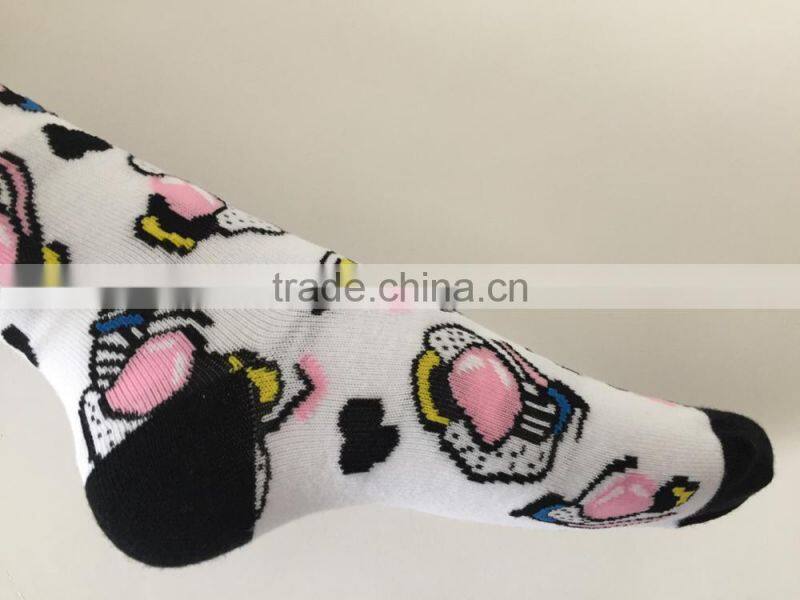 Hot Selling Crew Length Novelty Fashion Fancy Vivid Color Cute Woman Cotton Dress Tube Sock