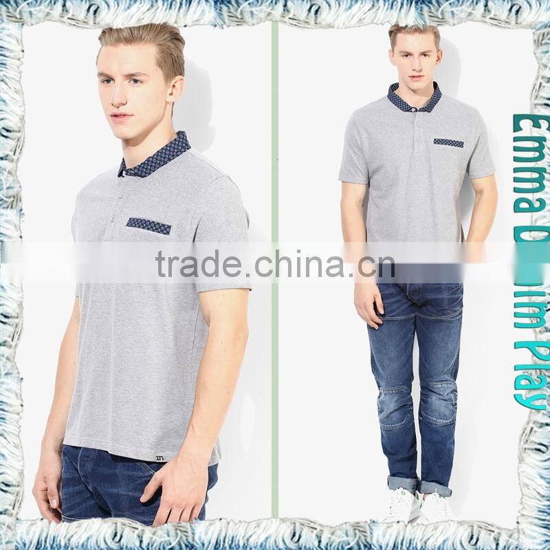 Latest Model Mens Short Sleeve Chest Pocket Polo Shirt