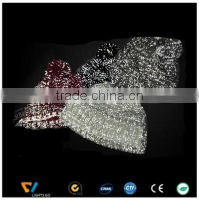 China new arrival fashion knit winter refectlive yarn beanie hats for outdoor for safety
