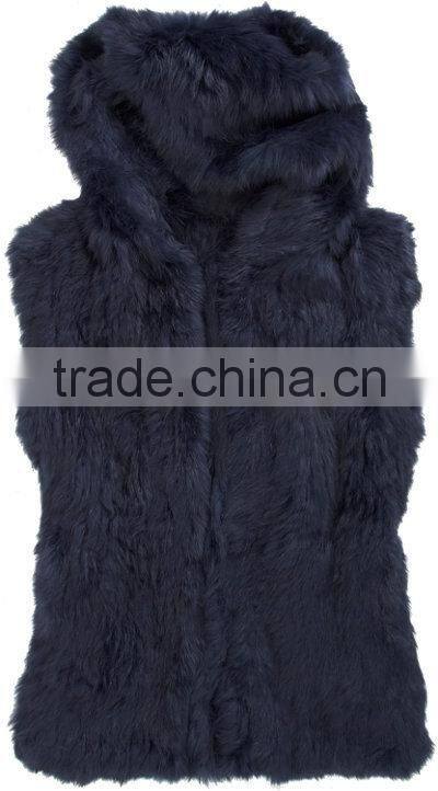 YR253 Lots of Color Rabbit Fur Gilet/Fashion Women Fur Waistcoat Vest