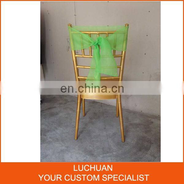 New Arrival Cheap Wedding Decorative High Quality Aqua Chair Sashes