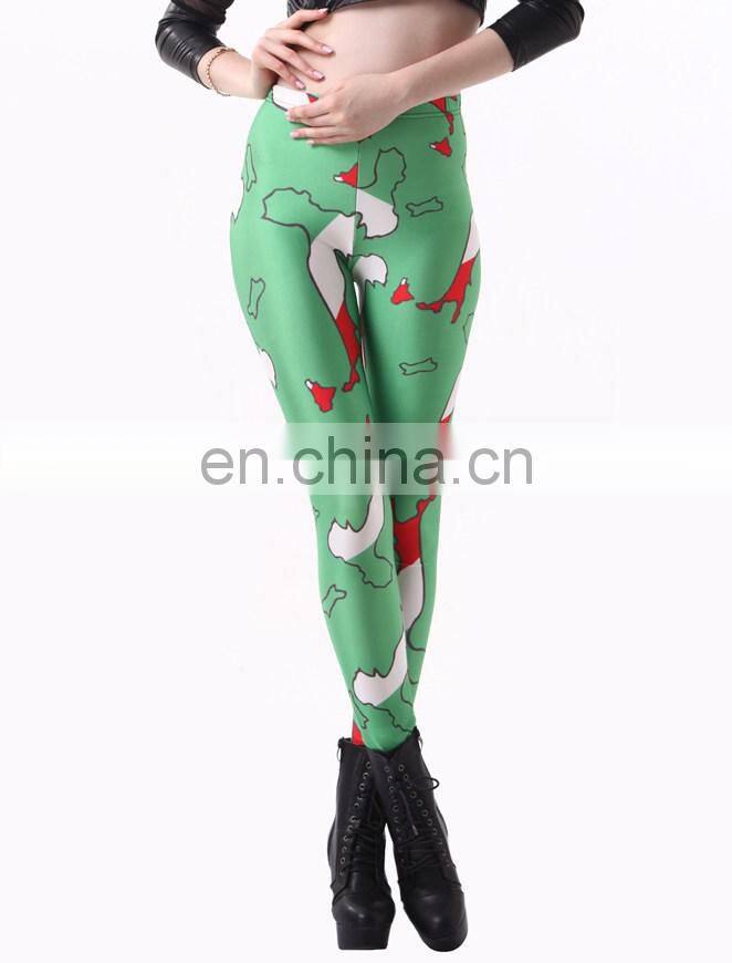 Italy flag green galaxy leggings