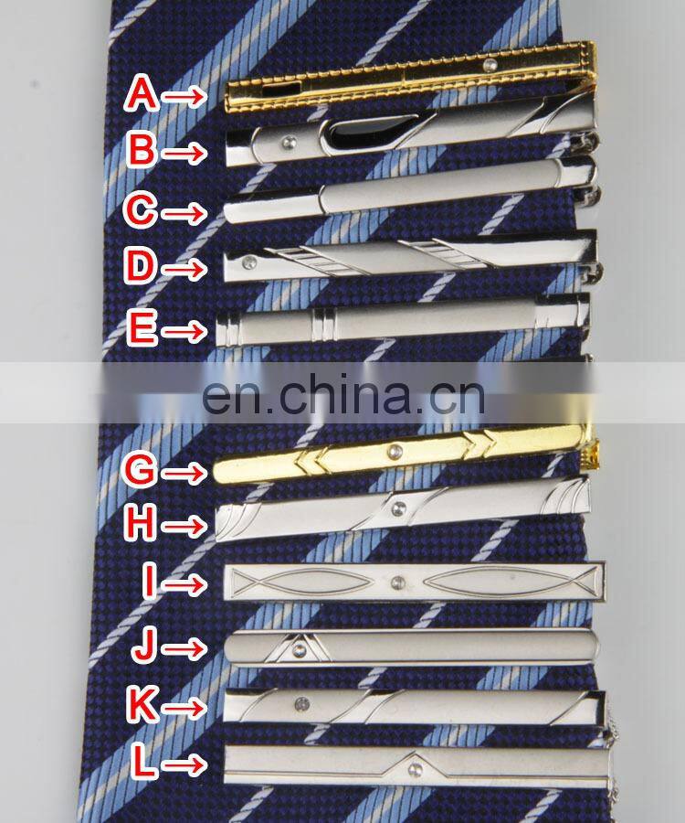 Hot new custom design silver plated plain tie clips