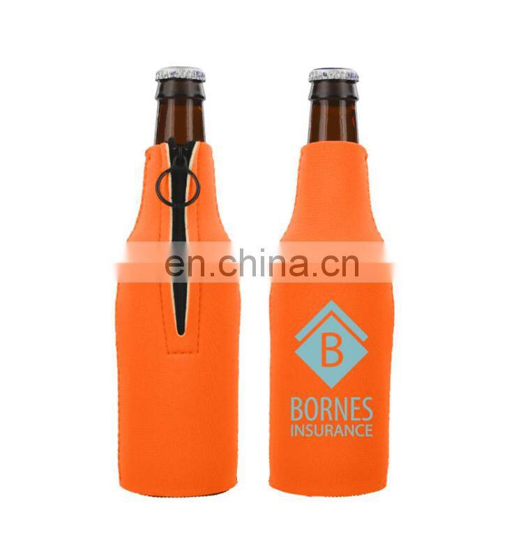 Multifunctional neoprene beer bottle cooler holder with bottle opener inside