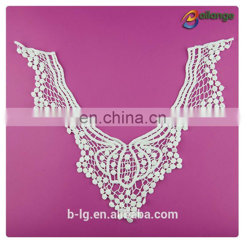 Cotton Embroidery Lace Collar Neckline Design