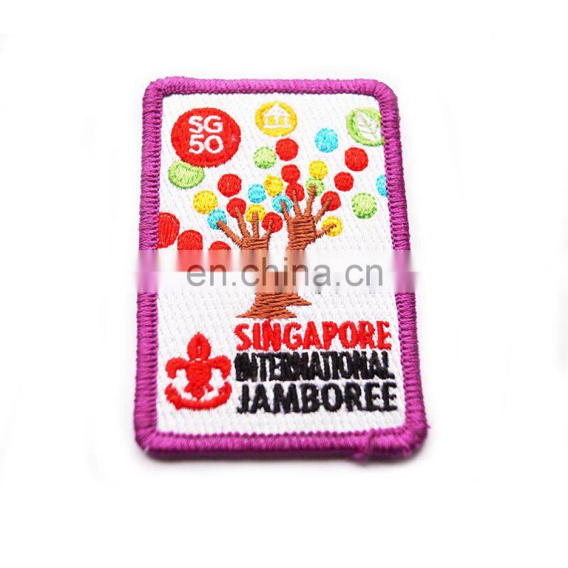 Good quality eco-friendly 3D custom embroidery patch for wholesale
