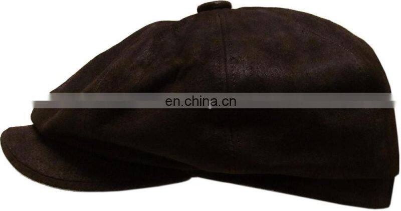 Genuine Leather Mens Ivy Hat Golf Driving Ascot Flat Cabbie Newsboy