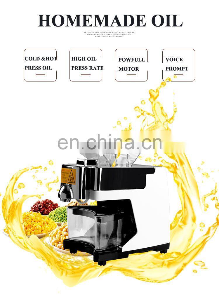 New Condition home small sunflower avocado seed oil extraction uses cold oil press machine
