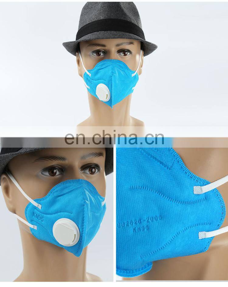 Disposable Nonwoven FFP1 FFP2 Anti Dust Face Mask with Flat Fold Design and Breathing Valve