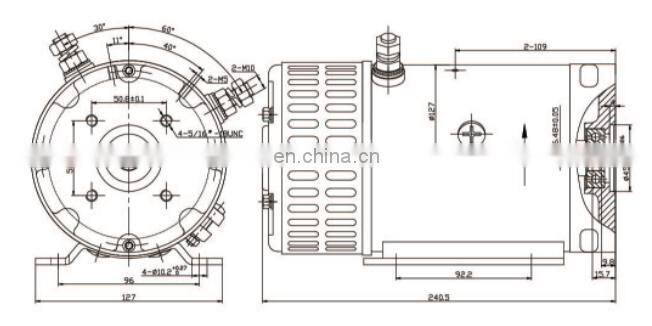 High Power dc motor 24V 3KW for electric motor
