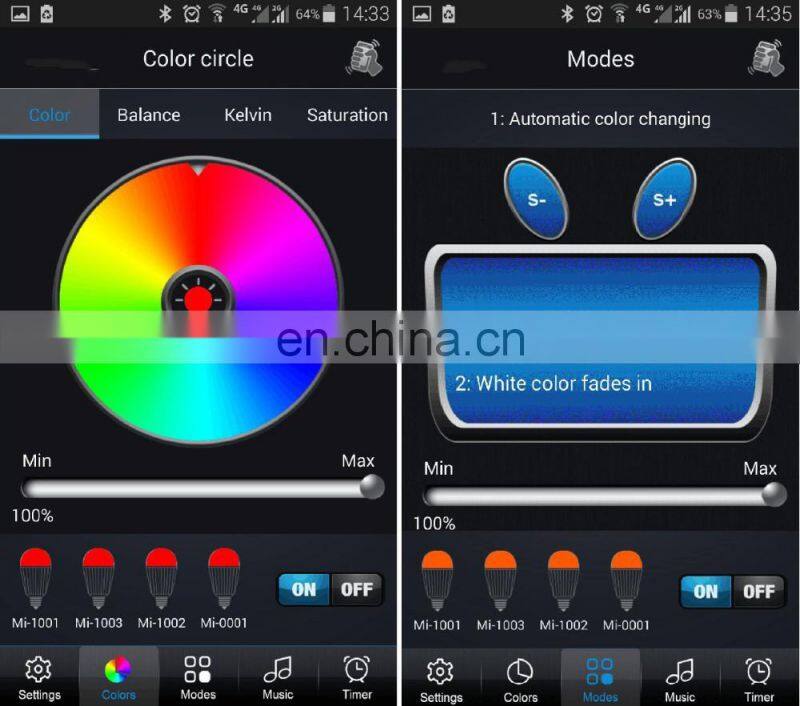 CCT RGBW RGB LED Strip Bluetooth led controller