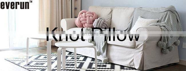 100% polyester tube hollowfiber filled machine washable super soft giant chunky minky hand knit 3D knot cushion pillow baby crib