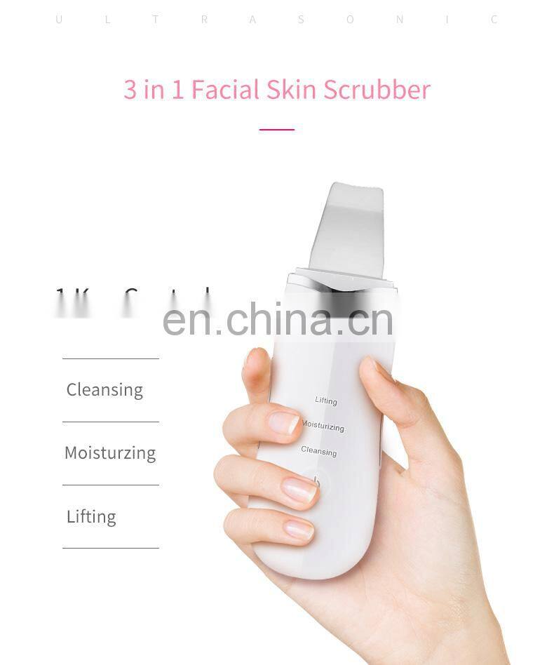 portable ultrasonic scaler sonic peeler skin scrubber machine for lady