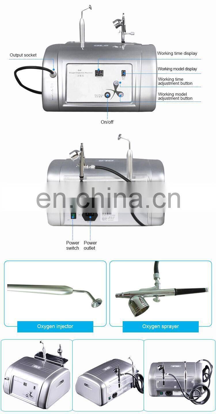Portable oxygen jet peel water beauty machine oxygen spray machine for facial moisturizing