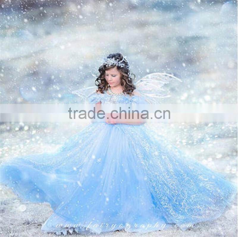 walson 2015 hot sell Girls dress colorful style princess kid dress for child