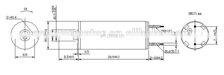 12*30mm high quality micro dc motor 24V brush coreless motor