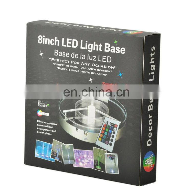 8 inches remote control candelabraled light base for table decorations