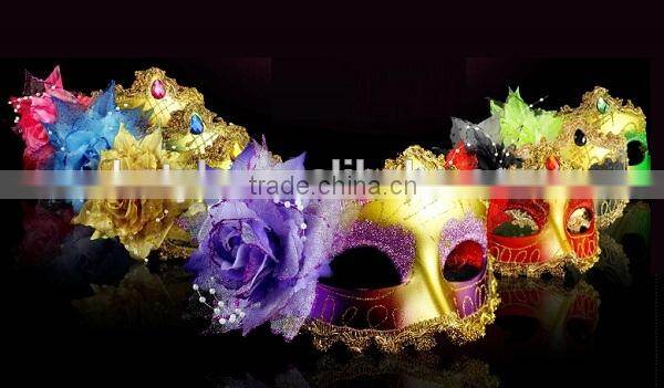 Top Quality Venetian Party Masks Masquerade Ostrich Feather Masks For Women SCM0037