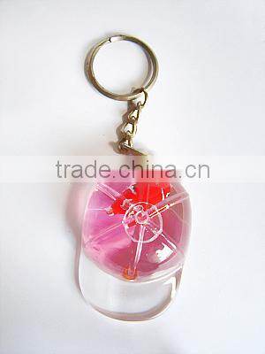 Acrylic Bottle Shaped Keychain with Liquid Insidem, Wholesale Key ring