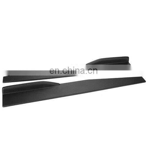 Carbon Fiber Universal For Any Cars side skirt    Car External Protector Front Bumper Lip Car Three-Segment Front Shovel