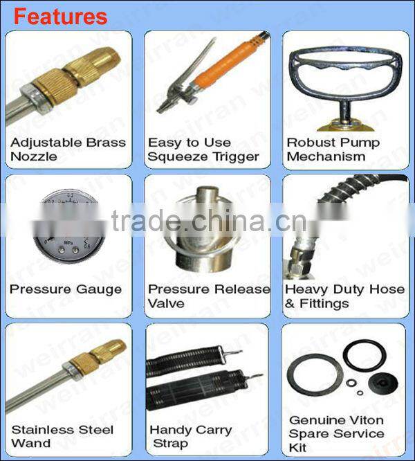 (22620) 5L garden hand stainless steel pressure manual water sprayer gun