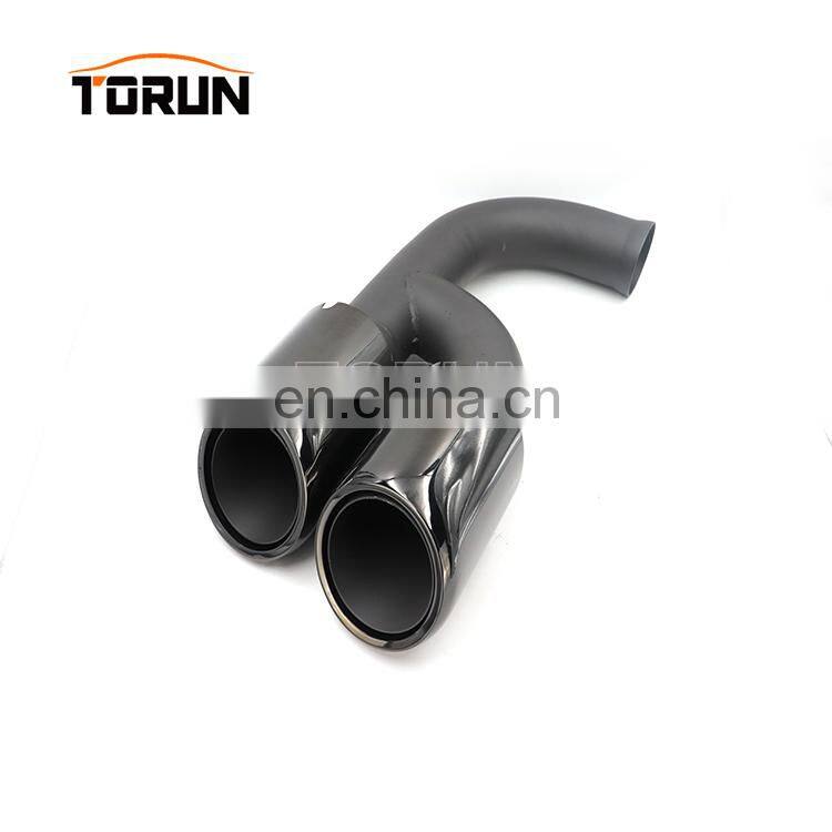 New style Universal carbon auto angle cut exhaust tip for porsche 10-14 Cayenne 958 Round Chroming Black