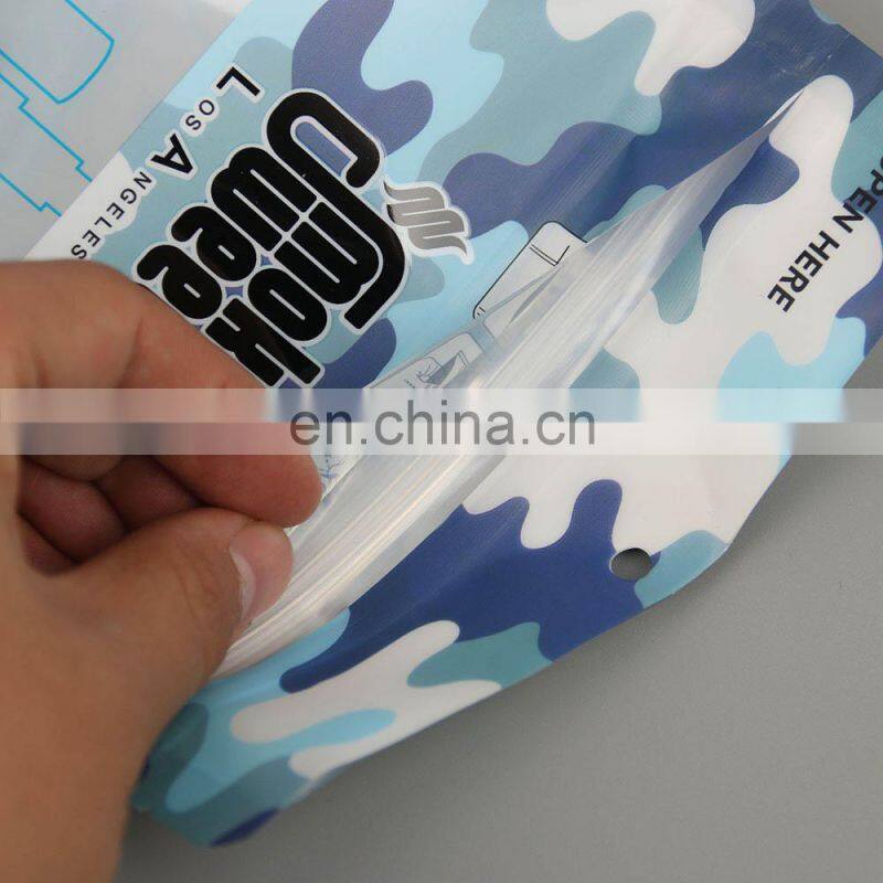 Smell Proof Multi-Sizes Clear Front Stand up Alone Aluminum Foil Pouch Mylar Foil Zipper Bags Food Storage Reclosable