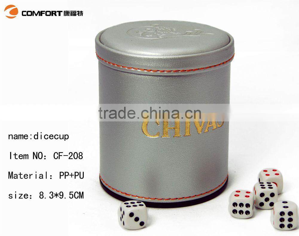 new fashion elegent custom leather dice cup