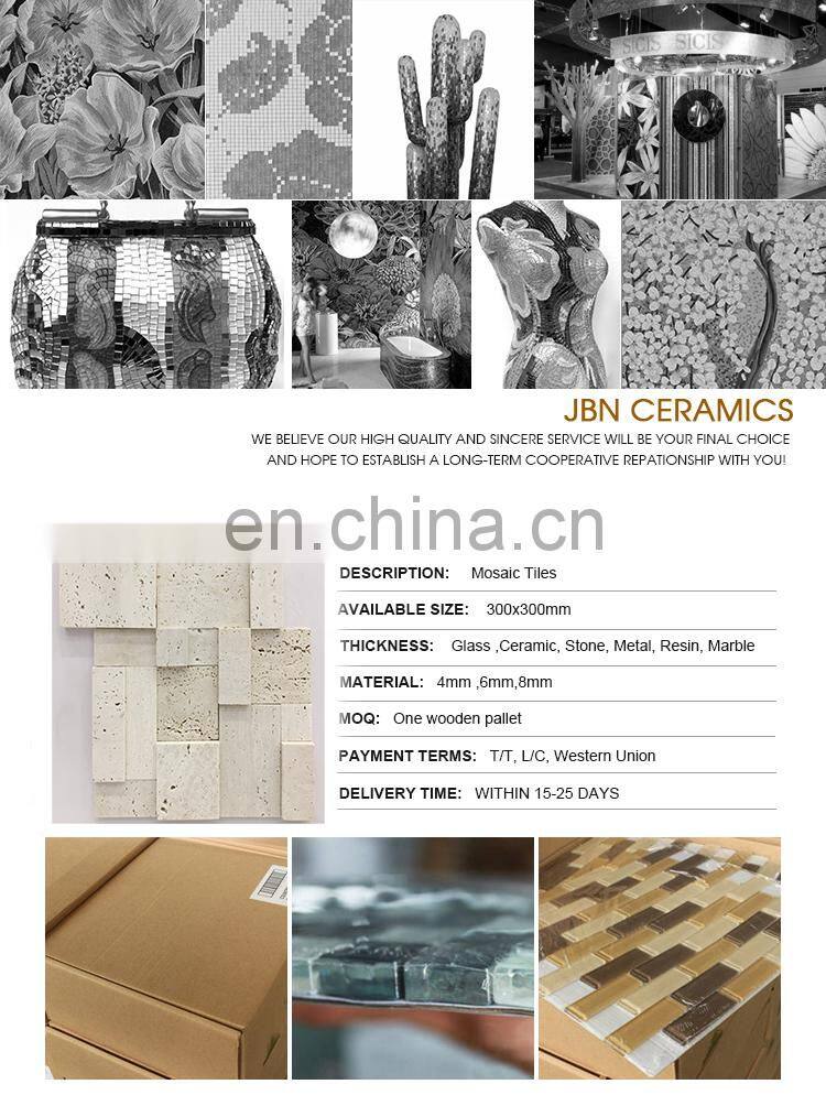 JBN 5mm Thickness Natural Stone Mosaic Stone Mosaic marble Stone Mosaic Floor Wall Decoration