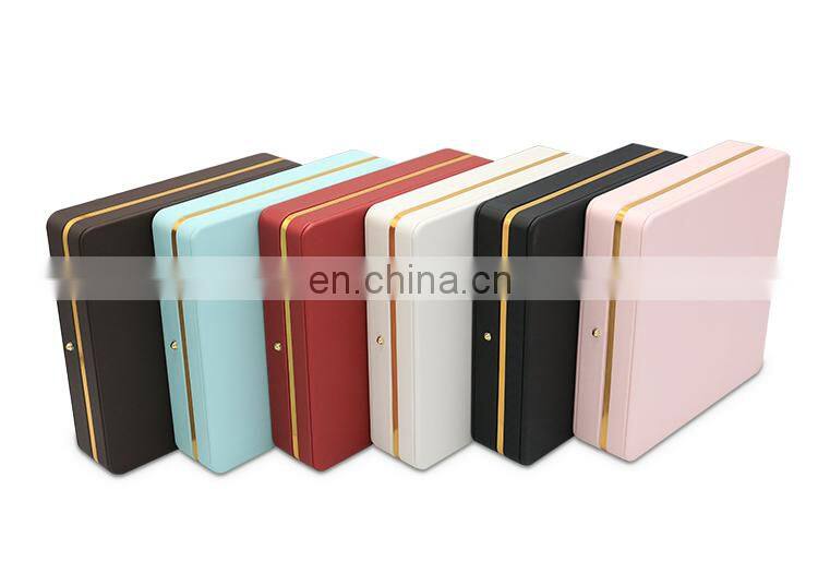 Factory direct supply high quality large leather necklace boxes custom necklace box packaging