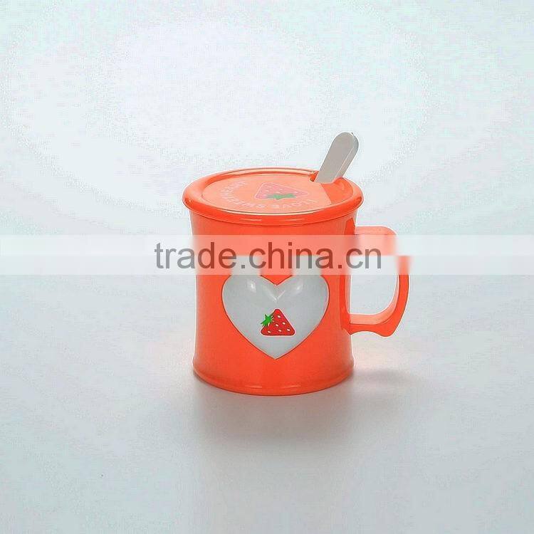 Reusable Cartoon Plastic Cups --Orange