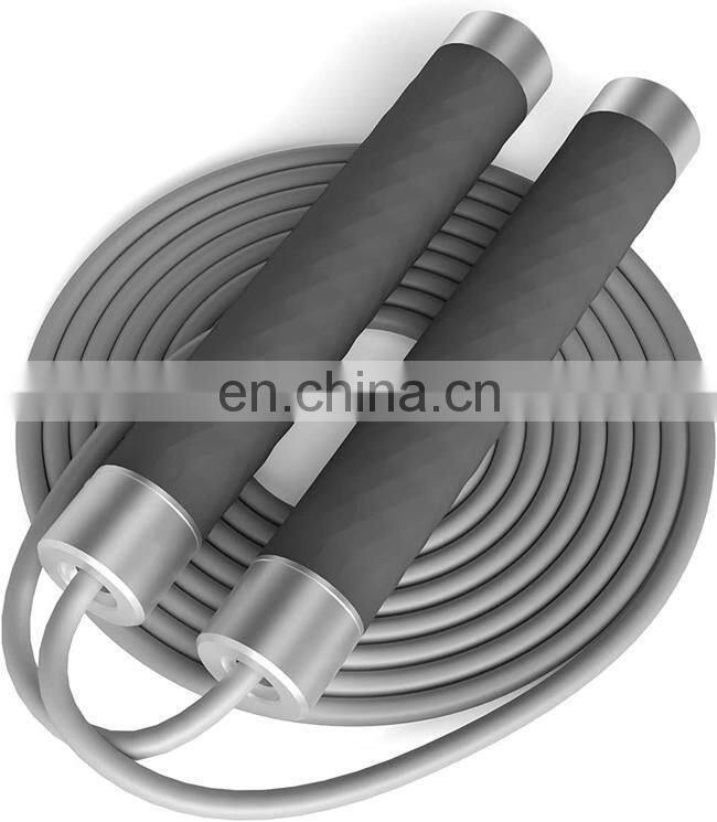 Professional Adjustable weighted Jump Rope with Aluminum Alloy Handle and Silicone Handle Coat